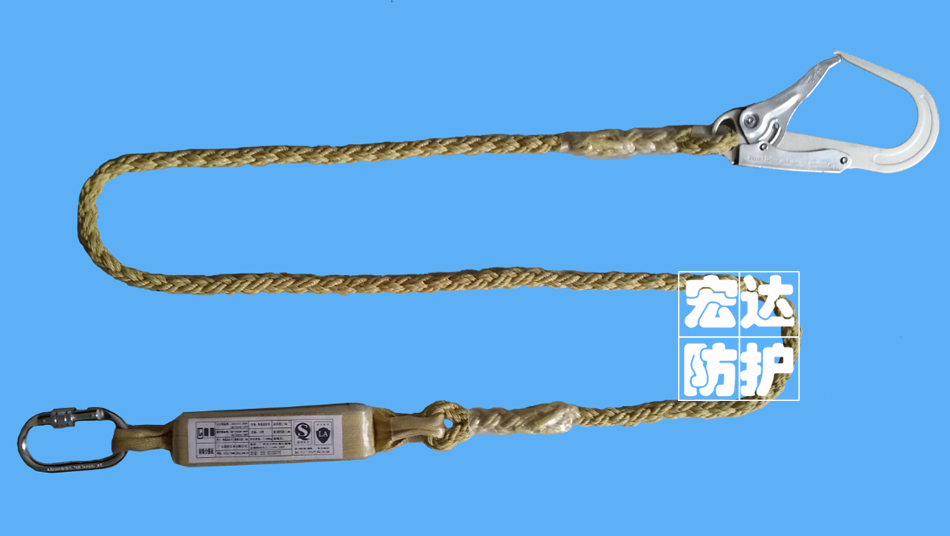 阻燃单大钩缓冲系绳