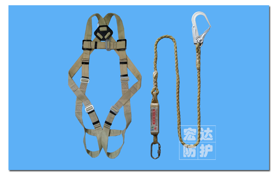阻燃全身式单大钩安全带