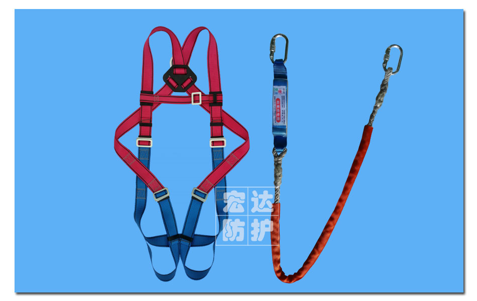 单挂点全身式单环形钩安全带（红、蓝）